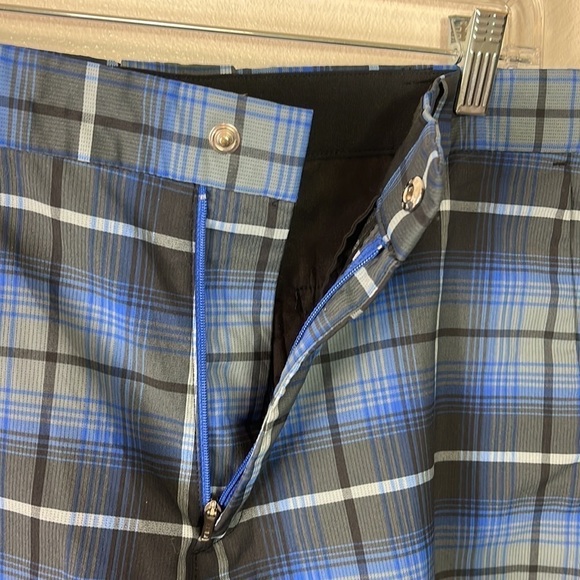 Nike Golf Tour Performance Shorts Men's 32 Blue Plaid Dri-Fit Inseam 11.75" - Picture 7 of 13